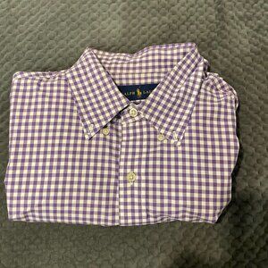 Purple checkered Ralph Lauren Polo